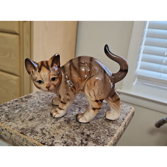 Andrea by Sadek Calico Tabby Cat Kitten Figurine 5.5” X 3.5” - Picture 1 of 8